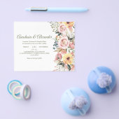 Elegant RoseBudget Uitnodiging tot bruiloft. Flyer (Enkel)