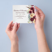 Elegant RoseBudget Uitnodiging tot bruiloft. Flyer (Hand)