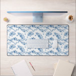 Élégant Roses et rubans bleus gravés Vintages<br><div class="desc">Elégant et romantique bleu gravé roses vintages,  fleurs,  vignes,  feuilles et papillons avec des rubans et arcs entrelacés sur un arrière - plan blanc.</div>