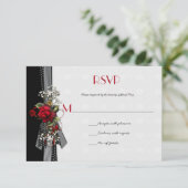 Élégant Roses Rouges Rouge Bras Noir Bébé RSVP (Debout devant)