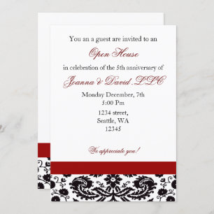 Elégant rouge Corporate party Invitation