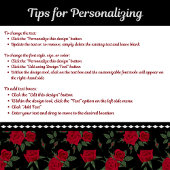 Elégant rouge et noir Rose Sac fourre-tout classiq