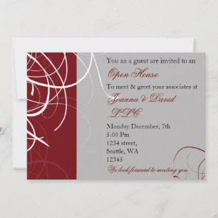 élégant rouge Fête d'entreprise Invitation