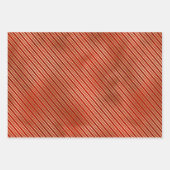 Élégant rouge feuille d'or sucre de canne rayures  (Devant 2)