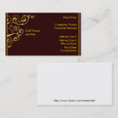 Élégant rouge foncé, modèle de carte de visite à b (Devant / Derrière)