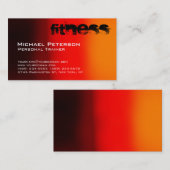 Élégant Rouge Jaune Brown Fitness Carte de visite (Devant / Derrière)