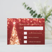 Elégant Rouge or Noel Mariage RSVP (Debout devant)