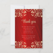 Elégant Rouge or Quinceanera Merci photo (Devant)