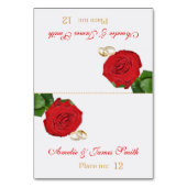 Elégant Rouge Rose Mariage Cartes de table Siège (Par défaut)