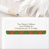 Elégant Rouge Vert et Golds Étiquettes de vacances (En situation)