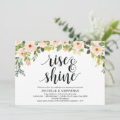 Élégant rougissent la carte d'invitation de brunch (Debout devant)