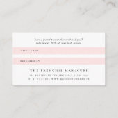 Élégant rougissent la carte rose de référence de (Dos)