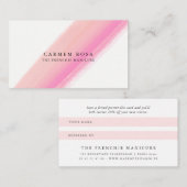 Élégant rougissent la carte rose de référence de (Devant / Derrière)