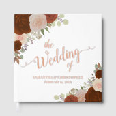 Elégant rouille Orange Boho Roses Mariage à huile (Recto)