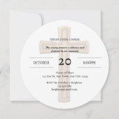 Elegant Round Fellowship Dinner Invitation (Dos)