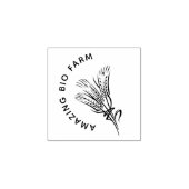 Elegant Round Simple Custom Name Boerderij Carton  Rubberstempel (Afrduk)