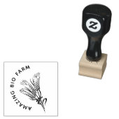 Elegant Round Simple Custom Name Boerderij Carton  Rubberstempel (Gestempeld)