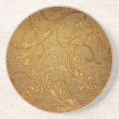 , elegant, roustisch goud, Victoriaans, velvet Zandsteen Onderzetter (Voorkant)