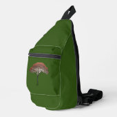 Elegant Rowan Tree Design op een Smart Green Sling Bag (Rechterhoek)