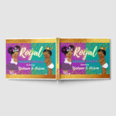 Elegant Royal African Gender onthullen Paars en Bl Gastenboek (Volledig)