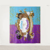 Elegant Royal African Gender onthulling Paars & Bl Wandkleed (Voorkant)