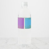 Elegant Royal African Gender onthulling Paars & Bl Waterfles Etiket (Achterkant)