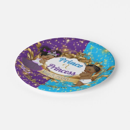 Elegant Royal African Paars & Blue Gender Reopenba Papieren Bordje (Gekanteld)