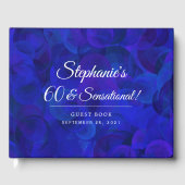 Elegant Royal Blue 60 en Sensational Birthday Gastenboek (Voorkant)
