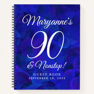 Elegant Royal Blue 90 en Nonstop Birthday Party Notitieboek