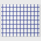 Elegant Royal Blue Cross Cadeaupapier (Vlak)