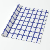 Elegant Royal Blue Cross Cadeaupapier (Uitgerold)