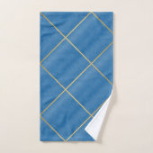 ELEGANT ROYAL BLUE DESIGN BATH TOWEL SET BAD HANDDOEK (Handdoek)