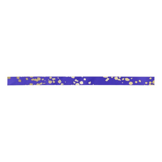 Elegant Royal Blue Glitter Ribbon Lint (Voorkant)