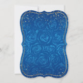 Elegant Royal Blue Gold Prinses Quince Verjaardag Kaart (Achterkant)