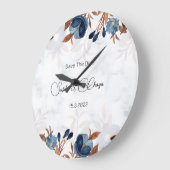 elegant Royal Blue Rustic modern savethedate. Grote Klok (Hoek)