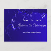 Elegant Royal Blue Save the Date Aankondigingskaart (Voorkant)