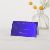 Elegant Royal Blue Table Place Card (Voorkant)