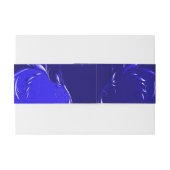 Elegant Royal Blue Uitnodigingen Wikkel (Achterkant Voorbeeld)