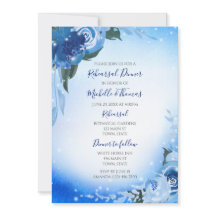 Elegant Royal Blue Waterverf Floral Greenery