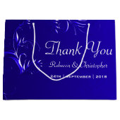 Elegant Royal Blue Wedding Bedankt Groot Cadeauzakje (Voorkant)