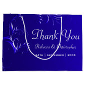 Elegant Royal Blue Wedding Bedankt Groot Cadeauzakje (Achterkant)