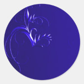 Elegant Royal Blue Wedding Envelope Seals Ronde Sticker (Voorkant)