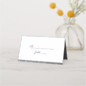 Elegant Royal Blue Wedding Place Card (Voorkant)