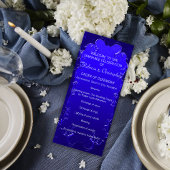 Elegant Royal Blue Wedding Programme Programma