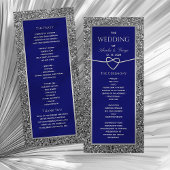 Elegant Royal Blue Wedding Programme Programma