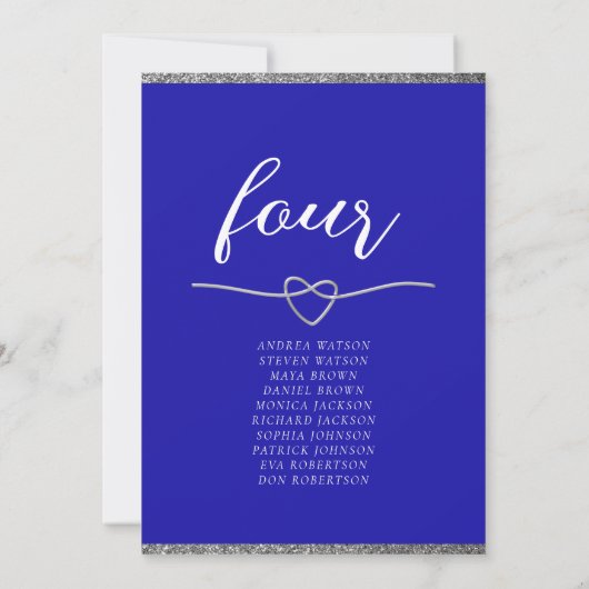 Elegant Royal Blue Wedding-zitgrafiek