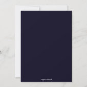 Elégant Royal Blue White Lace Mariage Invitation (Dos)