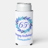 Elegant Royal Blue Wreath 65e verjaardag (Seltzer Voorkant)