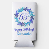 Elegant Royal Blue Wreath 65e verjaardag (Achterkant)