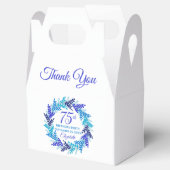 Elegant Royal Blue Wreath 75e verjaardagsfeest Bedankdoosjes (Geopend)
